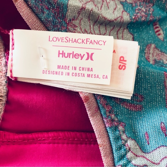 Under The Sea moderate one piece swimsuit by LoveShackFancy X Hurley in size S - Picture 15 of 15